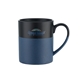 aerial view a black/blue 15 oz two - tone ceramic mug, image 1 of 3
