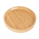 aerial view a natural bamboo serving tray with handles, image 1 of 2