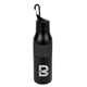aerial view a black with black accents 18 oz beckley stainless steel bottle, image 1 of 3