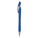 aerial view a blue 2736 sleek metallic barrel stylus pen, image 1 of 2