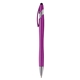 aerial view a hot pink 248 sleek metallic barrel stylus pen, image 1 of 2
