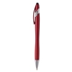 aerial view a red 7622 sleek metallic barrel stylus pen, image 1 of 2