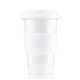 a white 14 oz ceramic new yorker tumbler