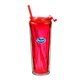 aerial view a red 18 oz tiara double wall tumbler, image 1 of 2