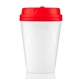 aerial view a red 10 oz im not a paper cup tumbler, image 1 of 5