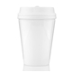 aerial view a white 10 oz im not a paper cup tumbler, image 1 of 3