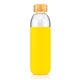 a yellow 18 oz lucerne bottle