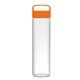 aerial view a orange 20 oz veranda with carry handle lid bottle, image 1 of 2