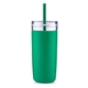 aerial view a green 32 oz bermuda tumbler, image 1 of 2