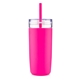 aerial view a magenta pink 32 oz bermuda tumbler, image 1 of 2