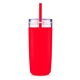 aerial view a red 32 oz bermuda tumbler, image 1 of 2