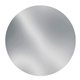 aerial view a matte silver custom promotional lapel sticker on roll circle 2 3/4 dia. foil papers, image 1 of 2