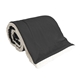 aerial view a black oversized mink sherpa blanket, image 1 of 4