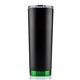 aerial view a black/green 24 oz slim jim 2 tumbler, image 1 of 2