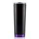 aerial view a black/purple 24 oz slim jim 2 tumbler, image 1 of 2