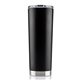 a black/silver 24 oz slim jim 2 tumbler