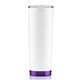 aerial view a white/purple 24 oz slim jim 2 tumbler, image 1 of 3