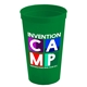 aerial view a green cups - on - the - go 22 oz stadium cup with digital imprint, image 1 of 2