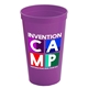 aerial view a violet cups - on - the - go 22 oz stadium cup with digital imprint, image 1 of 2