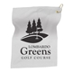 aerial view a white 15 x 18 golf towel, image 1 of 2