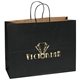 aerial view a black matte judy tote bag w / foil print, image 1 of 2