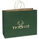 aerial view a hunter green matte judy tote bag w / foil print, image 1 of 2