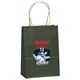 aerial view a hunter green toto(tm) paper shopper - 4- color heat transfer, image 1 of 2