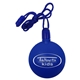a blue round shaped bubbles with breakaway neck cord