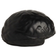 a black brain shaped squeezie stress balls