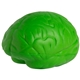 a lime green brain shaped squeezie stress balls