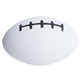 aerial view a white football shaped squeezies stress reliever, image 1 of 2