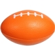 aerial view a orange football shaped squeezies stress reliever, image 1 of 5
