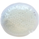 a white gel beads hot / cold pack small oval