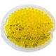 a yellow gel beads hot / cold pack small oval
