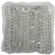 a clear square aqua pearls gel beads hot / cold pack
