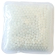 a white square aqua pearls gel beads hot / cold pack