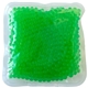 a green square aqua pearls gel beads hot / cold pack
