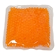 a orange square aqua pearls gel beads hot / cold pack