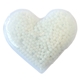 a white heart gel beads hot / cold pack
