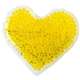 a yellow heart gel beads hot / cold pack