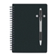 aerial view a black 5 x 7 70 lined pen - buddy notebook, image 1 of 2