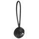 a black camilla vanilla scented lip moisturizer ball with leash strap