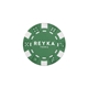 a green composite poker chips with card design