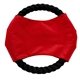 aerial view a red nylon dog rope tug flyer, image 1 of 2