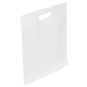 aerial view a white 80 gsm non - woven polypropylene echo small tote bag, image 1 of 2