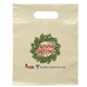 aerial view a buff die cut convention handle bag 9 x 12, image 1 of 2
