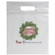 aerial view a clear die cut convention handle bag 9 x 12, image 1 of 2
