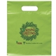 aerial view a lime die cut convention handle bag 9 x 12, image 1 of 2