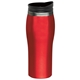 aerial view a red 15 oz stainless steel sydney tumbler, image 1 of 2