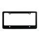 aerial view a black classic license frame with 4 holes, image 1 of 2